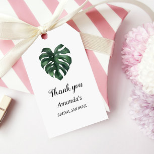 Tropical palm leaf Bridal shower Gift Tags