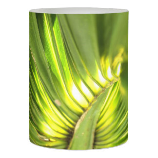 Tropical Palm leaf design Flameless Candle