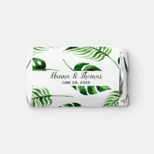 Tropical Palm Leaf Destination Wedding  Hershey's  Miniatures