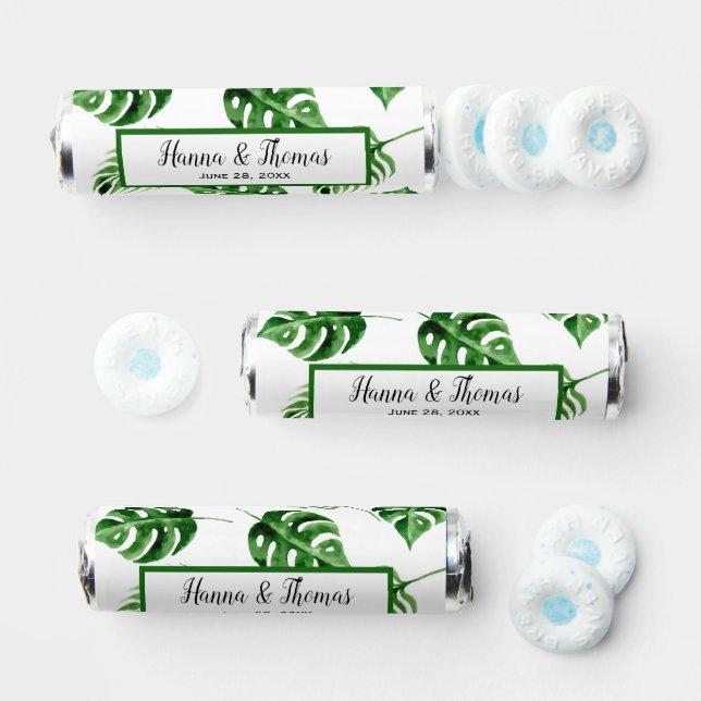 Tropical Palm Leaf Destination Wedding Lip Balm Br Breath Savers® Mints (Assorted)