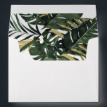 Tropical Palm Leaf Gold 3 Envelope<br><div class="desc">Complete your wedding,  graduation,  or party suite with these Tropical Palm Leaf Gold envelopes.  Add your address or order blank and get address labels to complete the look.</div>