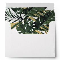 Tropical Palm Leaf Gold 3 Envelope