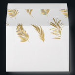 Tropical Palm Leaf Gold 5 Envelope<br><div class="desc">Complete your wedding,  graduation,  or party suite with these Tropical Palm Leaf Gold envelopes.  Add your address or order blank and get address labels to complete the look.</div>