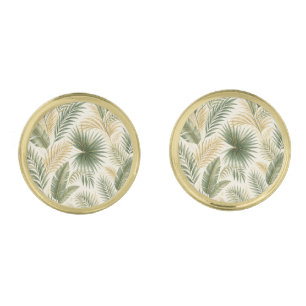 Tropical Palm Leaf Luxury Cufflinks