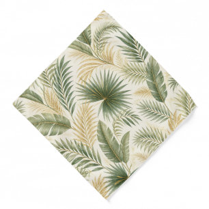 Tropical Palm Leaf Luxury Pocket Square Bandana
