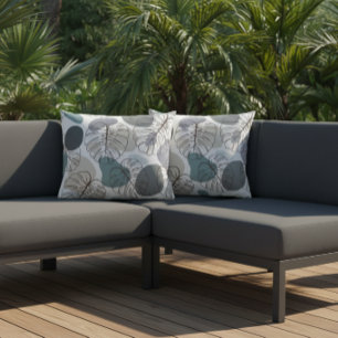 Tropical Palm Leaf Outdoor Pillow