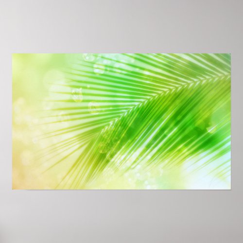 Tropical Palm leaf Poster
