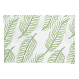 Tropical Palm Leaf Seamless Pattern Pillow Case