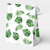 Tropical Palm Leaf Thank You Bridal Shower Favor B Favor Boxes (Back Side)