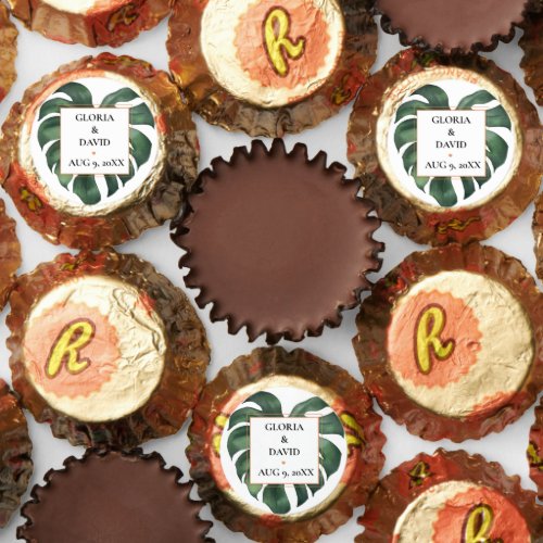 Tropical Palm Leaf  Wedding Reese's Peanut Butter Cups