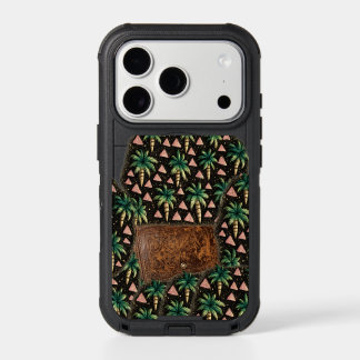  Tropical Palm & Leather Wallet Pattern iPhone 15  17 Pro Case
