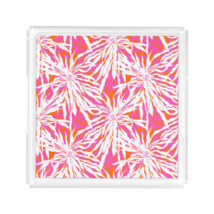 Tropical Palm Leaves Acrylic Tray