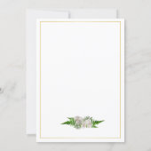 Tropical Palm Leaves and Greenery Wreath Wedding Invitation (Back)
