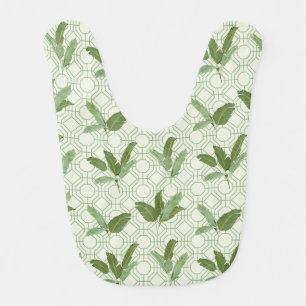 Tropical Palm Leaves Baby Bib