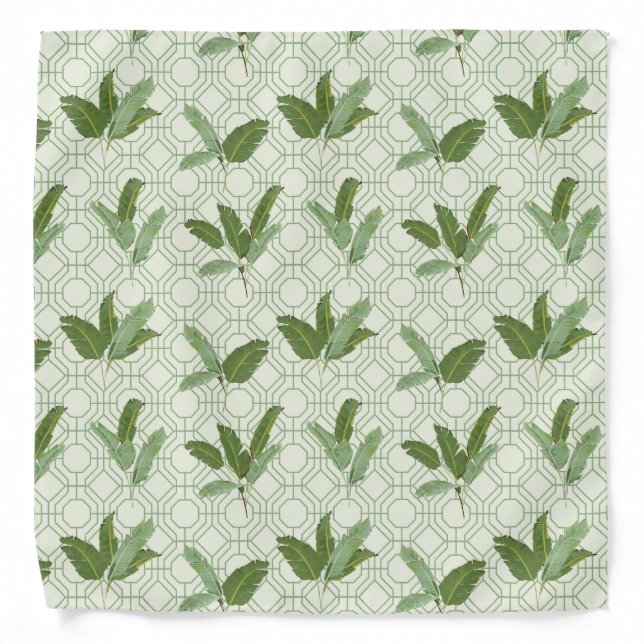 Tropical Palm Leaves Bandana (Front)