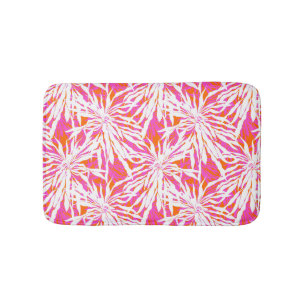 Tropical Palm Leaves Bath Mat