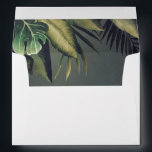 Tropical Palm Leaves Beach Wedding Envelope<br><div class="desc">Beach palms wedding envelopes</div>