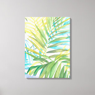 Tropical Palm Leaves Canvas Print