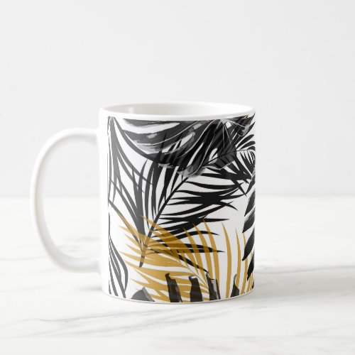 Tropical Palm Leaves Chic Floral Coffee Mug