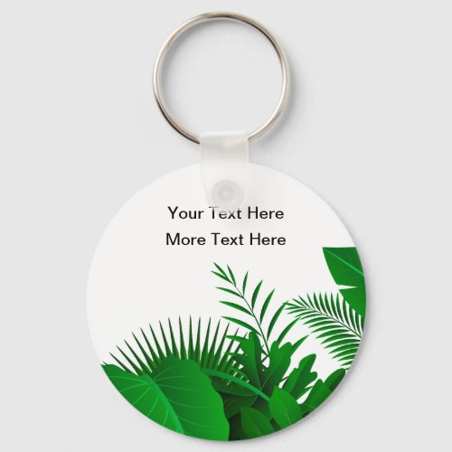 Tropical Palm Leaves Custom Key Chains