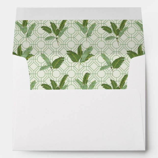 Tropical Palm Leaves Envelope (Back (Bottom))
