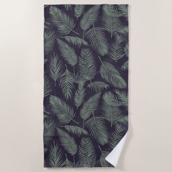 Tropical Palm Leaves Exotic Jungle Hawaiian Summer Beach Towel by ReligiousStore at Zazzle