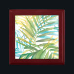 Tropical Palm Leaves Gift Box<br><div class="desc">Tropical Palm Leaves. Artist: Megan Meagher. Image ID: 149600FN.</div>