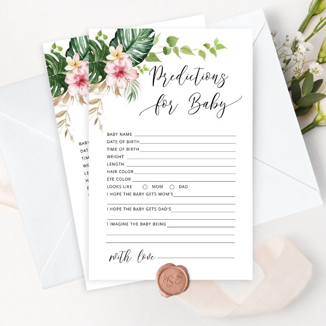 Tropical palm leaves girl predictions for baby (Creator Uploaded)