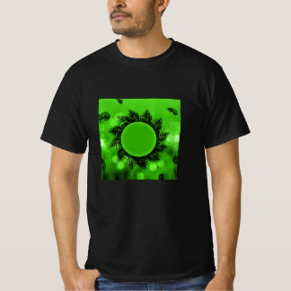 Tropical Palm Leaves Green Circle Frame Botanica T-Shirt