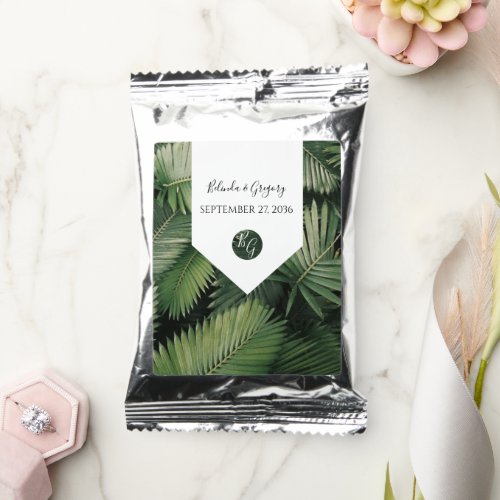 Tropical Palm Leaves Greenery Wedding Coffee Drink Mix