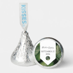 Tropical Palm Leaves Greenery Wedding Hershey®'s Kisses®
