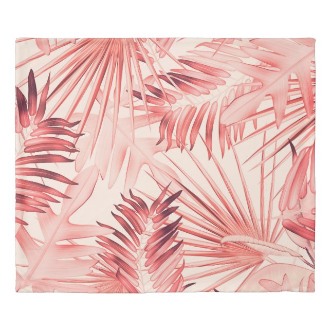Tropical Palm Leaves, Hawaiian Stylish Pattern. Duvet Cover (Front)