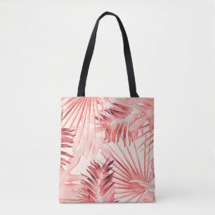 Tropical Palm Leaves, Hawaiian Stylish Pattern. Tote Bag
