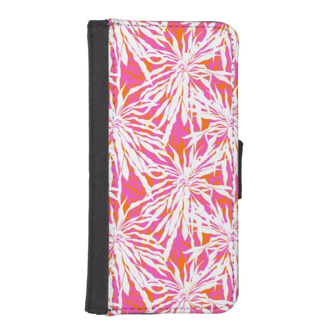 Tropical Palm Leaves iPhone Wallet Case (Front)