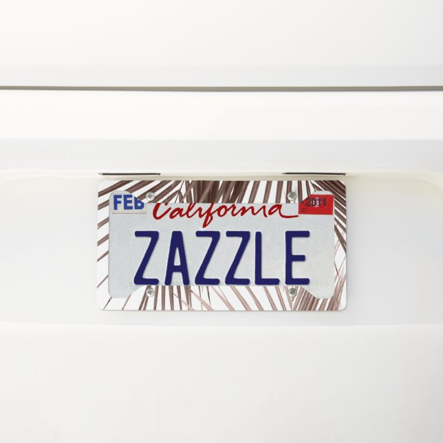 Tropical Palm Leaves Jungle Dream #1 #tropical  License Plate Frame (On Car)