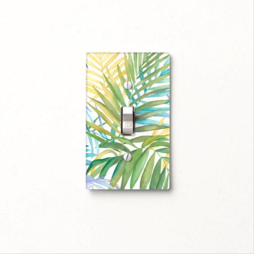 Tropical Palm Leaves Light Switch Cover
