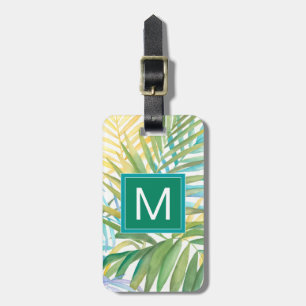Tropical Palm Leaves Luggage Tag