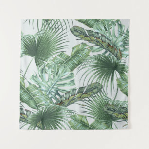 Tropical palm leaves, monstera, banana leaf, jungl tapestry