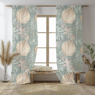 Tropical Palm Leaves Monstera Blackout Curtains