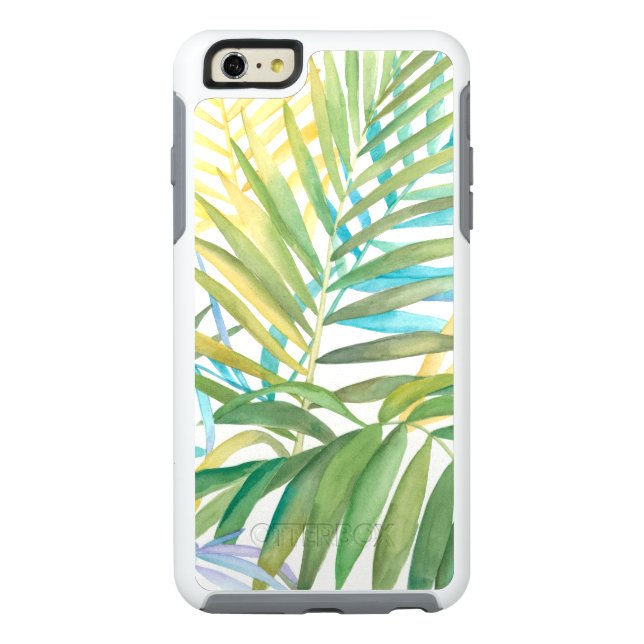 Tropical Palm Leaves Otterbox iPhone Case (Back)