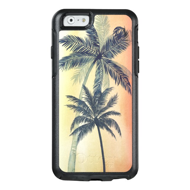 Tropical Palm Leaves Otterbox iPhone Case (Back)