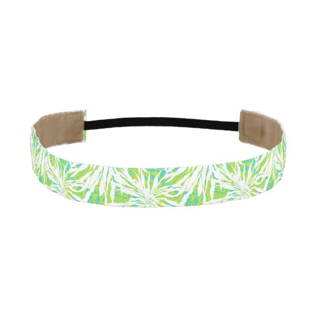 Tropical Palm Leaves Pattern Athletic Headband (Front)