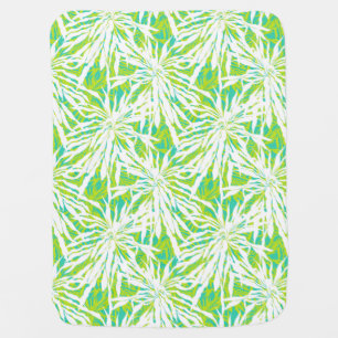 Tropical Palm Leaves Pattern Baby Blanket