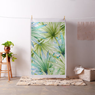 Tropical Palm Leaves Pattern Fabric