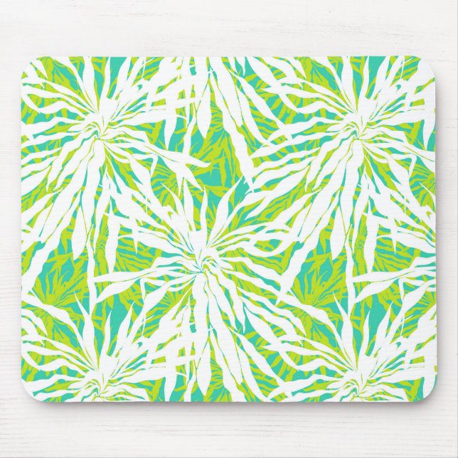 Tropical Palm Leaves Pattern Mouse Pad (Front)