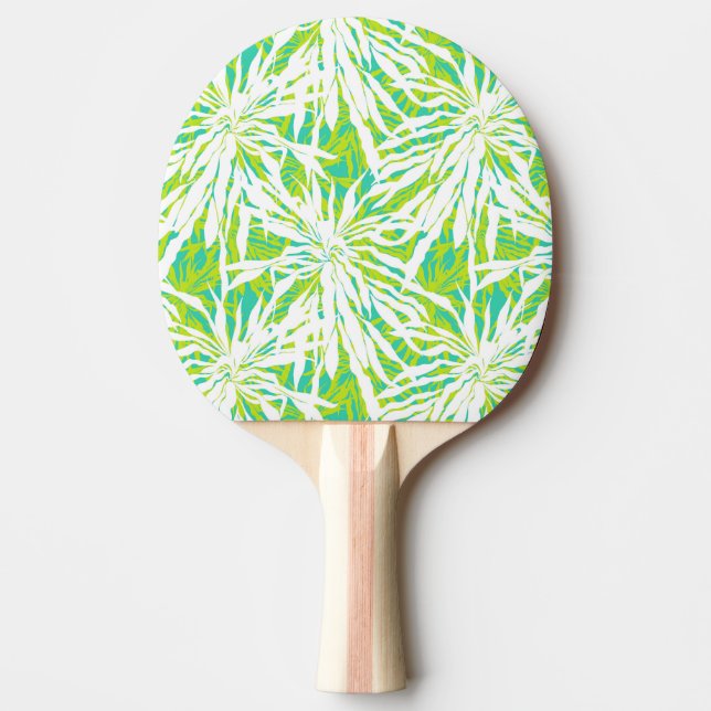 Tropical Palm Leaves Pattern Ping Pong Paddle (Front)