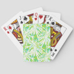 Tropical Palm Leaves Pattern Poker Cards