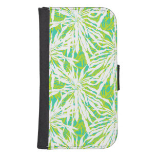 Tropical Palm Leaves Pattern Samsung S4 Wallet Case