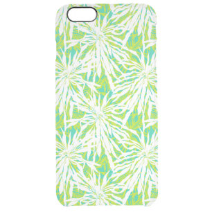 Tropical Palm Leaves Pattern Clear iPhone 6 Plus Case