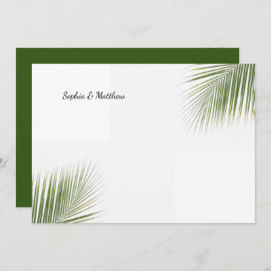 Tropical Palm Leaves Personalized Name Summer Invitation